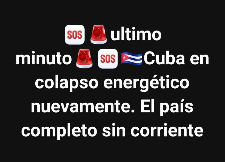 YYaman237183's tweet photo. Desde horas de la tarde, además las comunicaciones colapsadas también, el país apagado e incomunicado por muchas horas todos los días.
#CubaEnApagón
#CubaColapsada https://t.co/yBvzLP20Rd