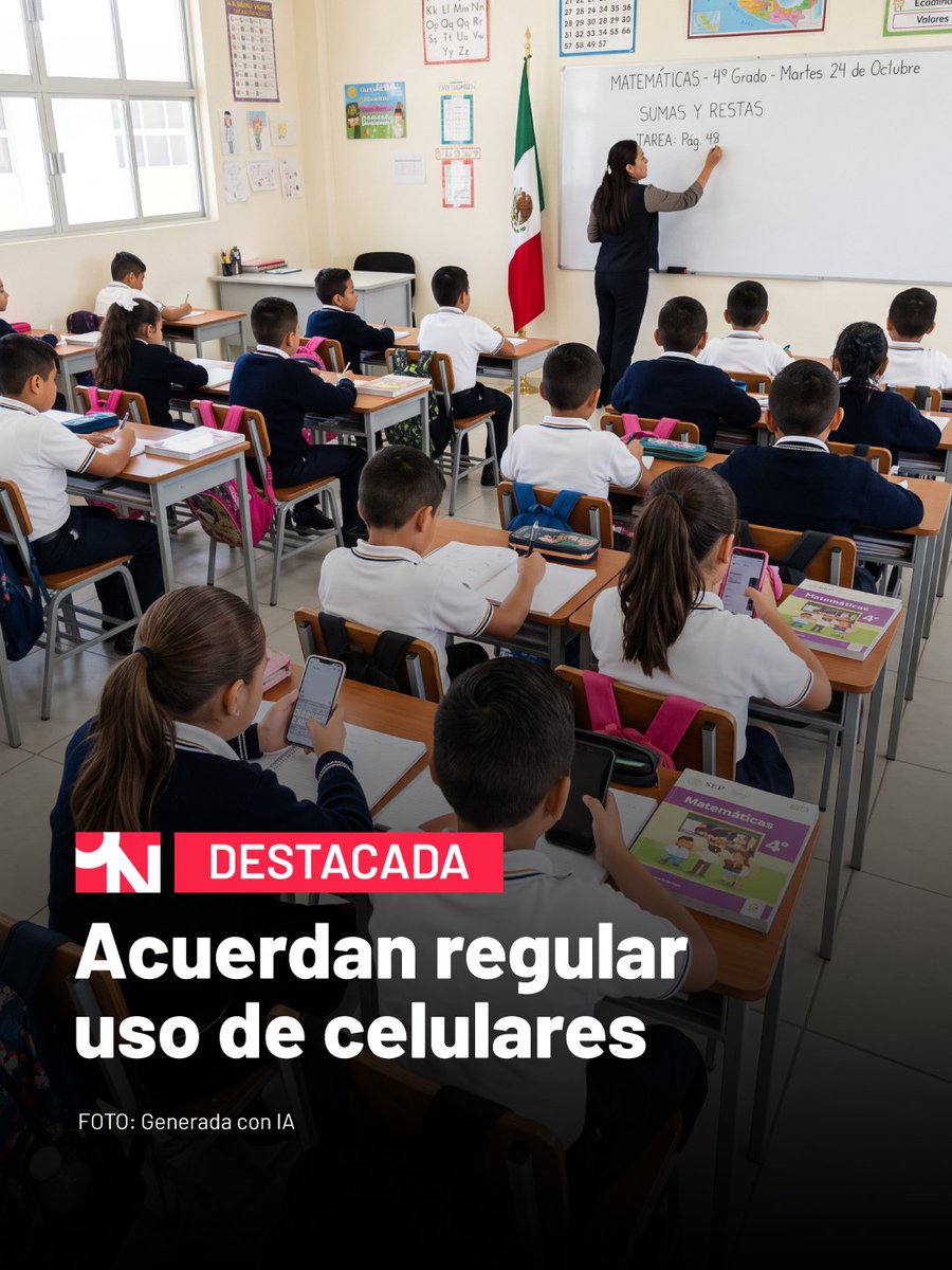 OnceNoticiasTV's tweet photo. 📱 #AlMomento | Se regulará el uso de celulares en las aulas tras un acuerdo unánime del #CONAEDU, informa @mario_delgado, titular de la @SEP_mx.
Durante su Tercera Reunión Nacional Extraordinaria, también pactan fortalecer el cuidado de la salud mental.
#OnceNoticias 🔻 https://t.co/Sg9qHekJ59