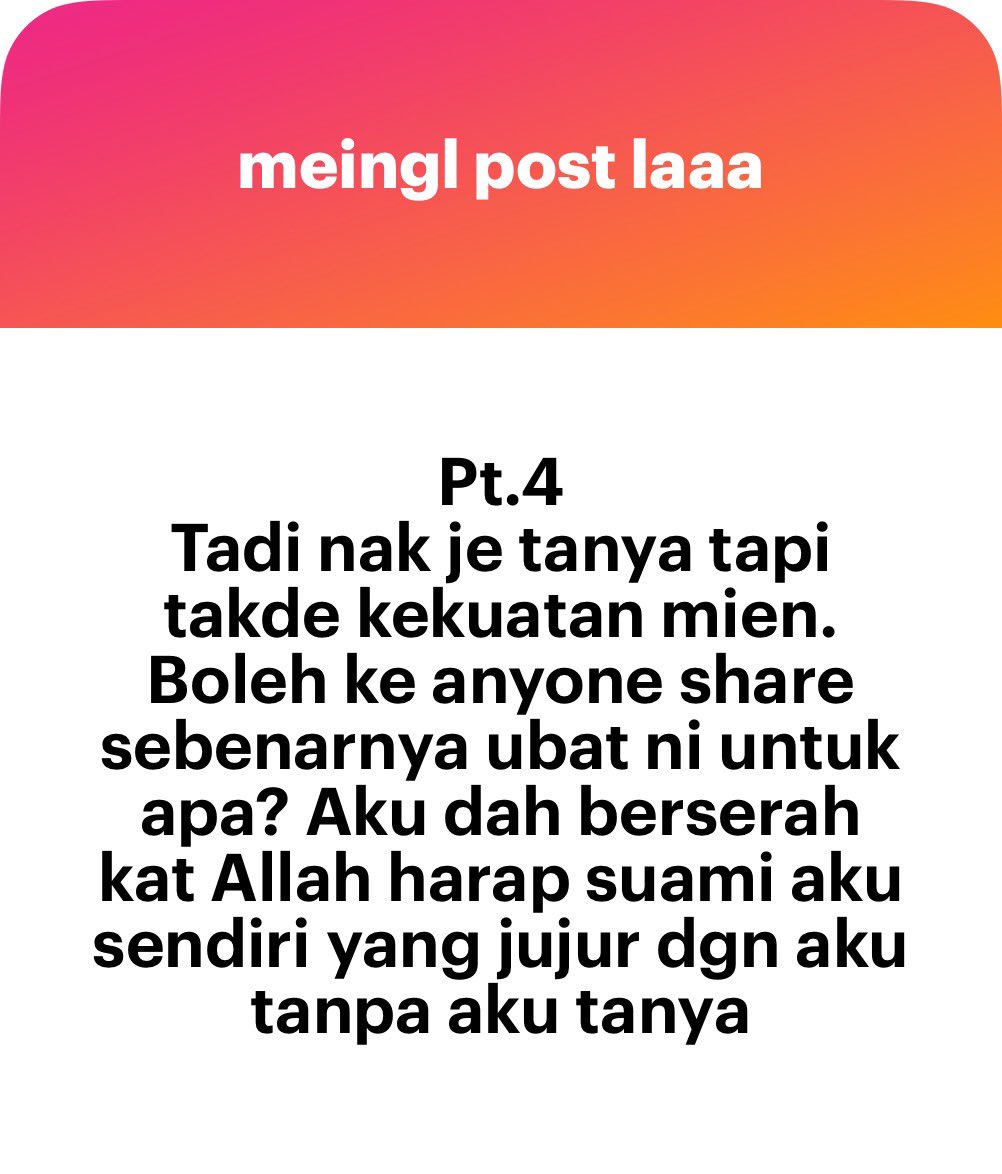 meinmokhtar's tweet photo. Ada yang tau? Tapi dia ada ikhtiar berubah kan. Support jela sis. https://t.co/xOdnsKycLf