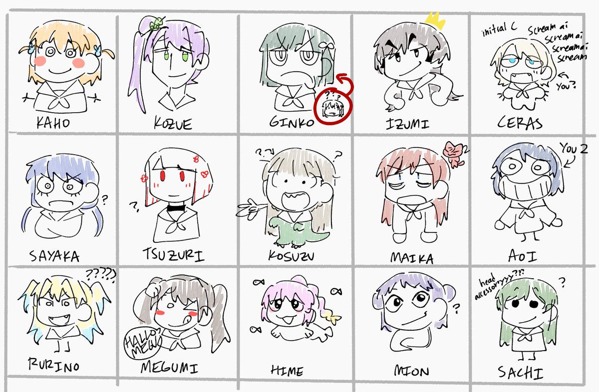 gamjabyte's tweet photo. [love live] I drew the hasunosora girls from memory 😬 https://t.co/jGXhDPQAtE