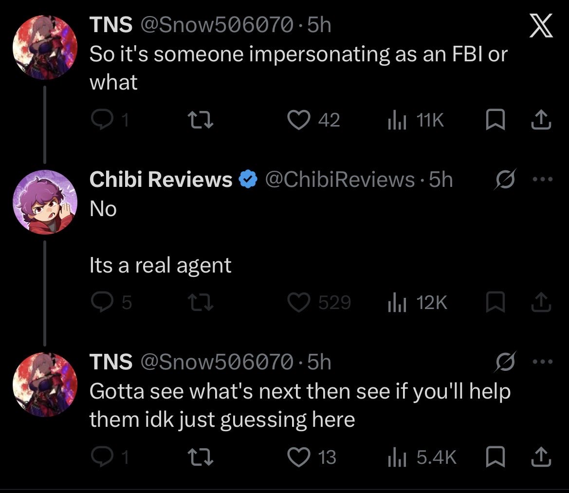 MrZombie0btt's tweet photo. Oh my fucking god their are actual people buying that chibi is in contact with the us government https://t.co/SHVQ3OoRlW