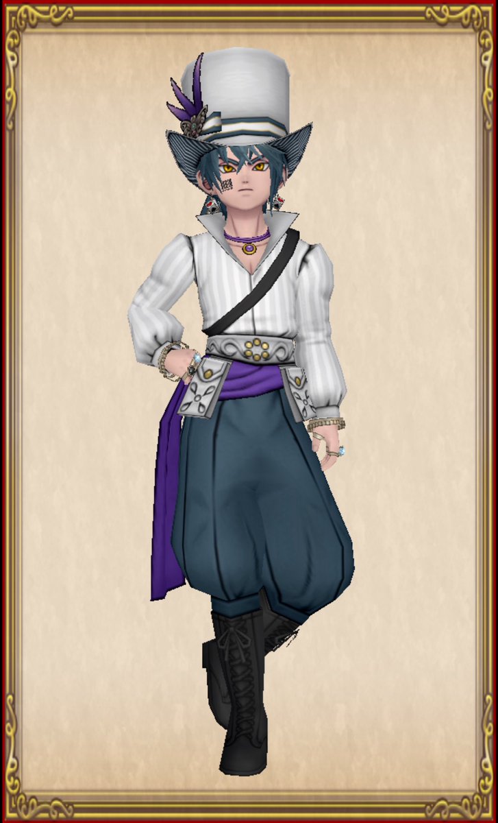 DQX_tsuya's tweet photo. #勇者一行VS魔王軍DQ10ドレア_外伝

創作イラスト◎
名前 : パンタレオン
役職 : サーカス団長
所属 : 魔王軍
一人称/私　二人称/君

とあるサーカス団を営んでいる謎多き人物。
人々を魅了する劇と朗らかな人柄で多くの支持を集める一方、その素性を知る者は殆どいない。 https://t.co/G6MukiJqYc