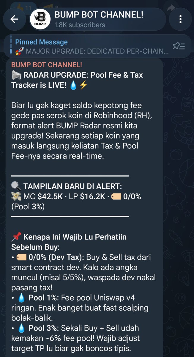 0xkotori's tweet photo. Gak diragukan lagi sih gak lelahnya untuk terus update nih @xeduward untuk membuat kita semua profit.

Sekarang sudah keliatan Pool dan Tax jadi lebih mudah untuk mengAnalisa.

Bisa dilihat tampilan di signal RH makin komplit dah, tapi perlu diingat tetep ada resiko.

BUMP 🔥 https://t.co/Oe7ujZTJ5D