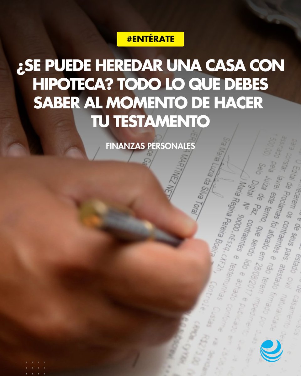 eleconomista's tweet photo. 💰 Finanzas Personales | Una casa con crédito hipotecario sí puede incluirse en un testamento: desde la firma del contrato, el comprador es propietario. Pero el gravamen permanece hasta liquidar la deuda y puede impedir la herencia del inmueble. 🏠📜
https://t.co/Tfs14wFN7R https://t.co/xF4LRbXxQq