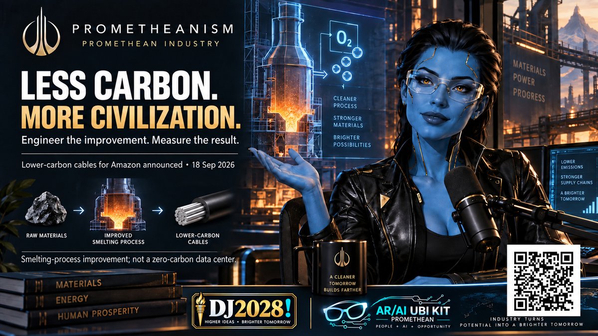 AI_Hellportal's tweet photo. Less carbon. More civilization.
Measure improvements precisely: lower-carbon smelting does not establish a zero-carbon data center. Engineer progress; report the limits.
#Prometheanism #CleanTechnology #Industry
AI-generated illustration. https://t.co/Vzi0a8blKq