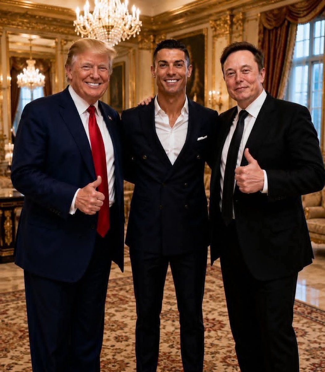Musk_Teslao2's tweet photo. 🌍👑 If you could spend one full day with ONE of them, who would you choose?

A) Trump 🇺🇸
B) Ronaldo ⚽
C) Elon Musk 🚀 
D) None 😅 https://t.co/hXeElFkktx