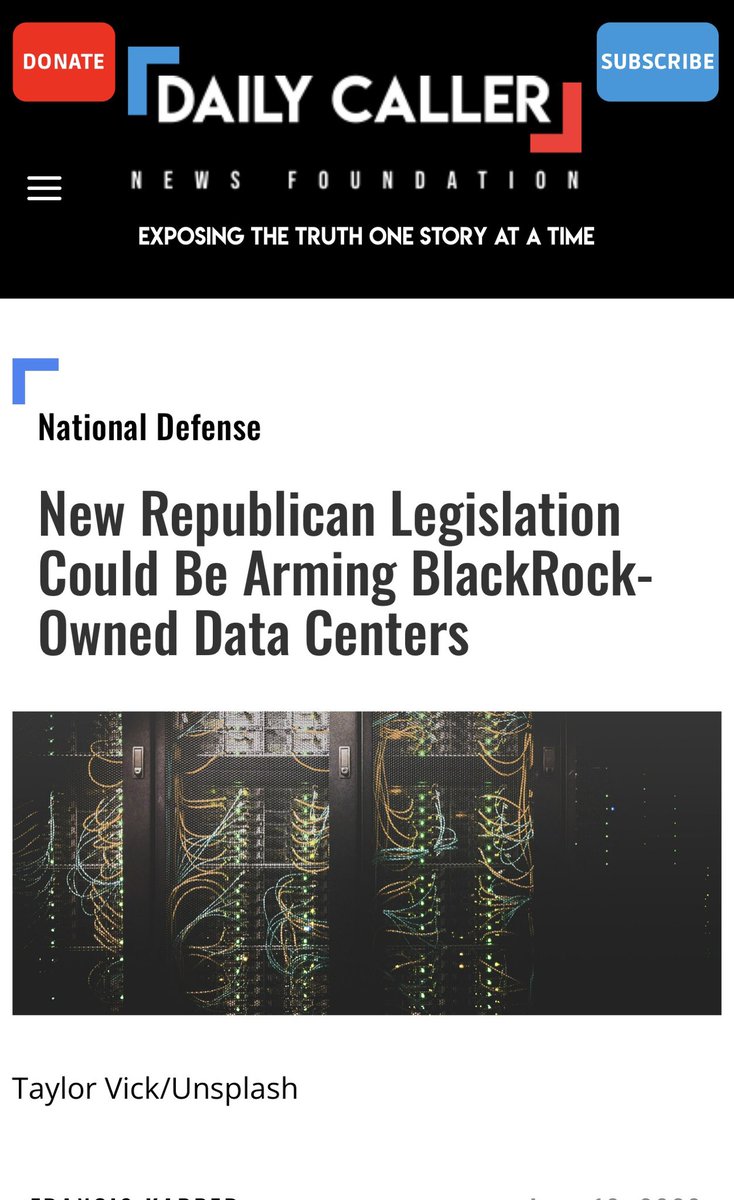 Hannibal9972485's tweet photo. The United States 🇺🇸 is arming the data center owners with military-grade weapons systems. BLACKROCK is trying to embed its data centers into military installations.

legislation is being introduced that would give private corporations military-grade weapons systems to protect their data centers, which are being built by companies like BlackRock, Microsoft, Google, Amazon, Meta.👀🚨

the government is privatizing military enforcement authority over national airspace and transferring it to corporate actors who own data centers. The "critical infrastructure" designation is the mechanism - once DHS designates a data center as critical infrastructure, the owner gets military weapons.👀🚨

Billionaires are PRIVATIZING the UNITED STATES 🇺🇸 military that taxpayers pay for , so they can FORCIBLY cause pollution, raise energy prices, deplete natural resources, pull tax dollars from local needs, and the largest centers are owned by a handful of companies and the Government is giving them military-grade weapons systems to protect those data centers 👀🚨

https://t.co/4v3Tnj2Bmd

https://t.co/pSmb6CEuUt