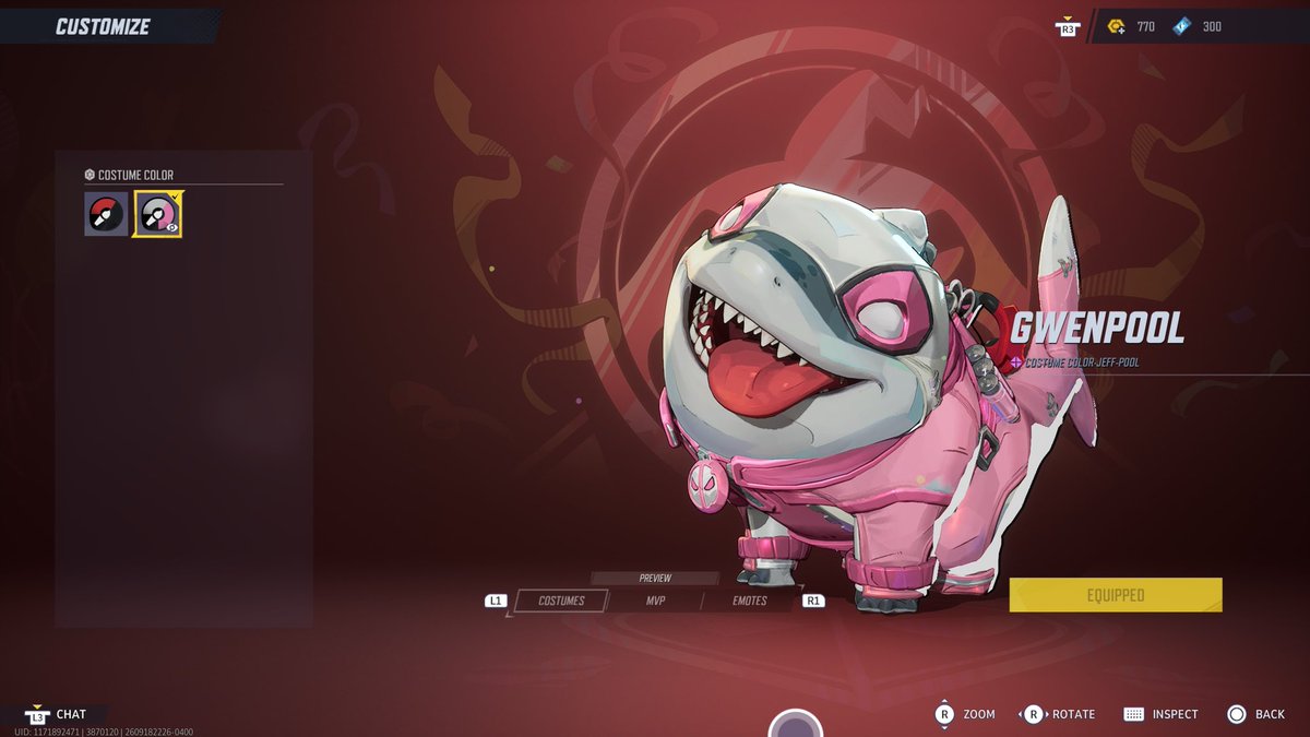 jilana_'s tweet photo. @SealedDeel Yup! It’s the Jeff-Pool skin from the Creed of Akkaba event with the Gwenpool recolor. It’s available until Oct. 9 I believe :D https://t.co/I0N8tsRc6F
