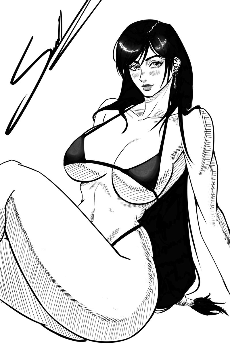 Swollpool_'s tweet photo. Summer might be ending but here's Tifa in a bikini https://t.co/9bppkXNmmz