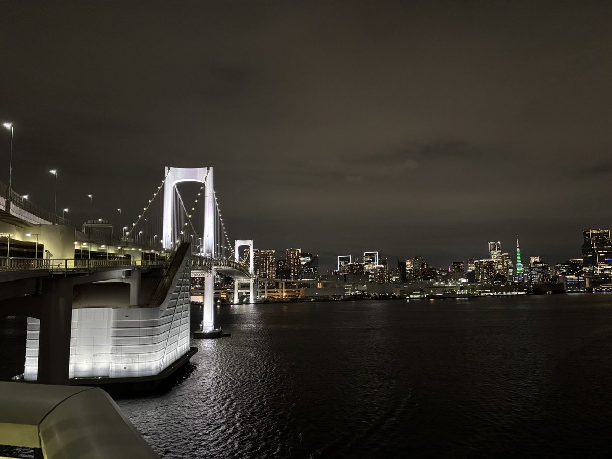 CraneMitsuru's tweet photo. 昨夜はナイトラン。夜のレインボーブリッジ走って渡った。 https://t.co/FQw7ctXRhx