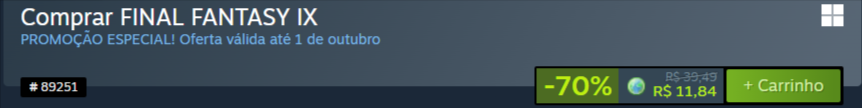 finalfantasy9br's tweet photo. Final Fantasy IX está em promoção na steam. Por favor, se ainda não comprou, faça essa reparação em sua vida

Está R$ 11,84 https://t.co/4ghZYB2xN5