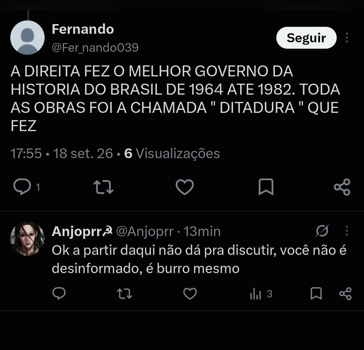 Anjoprr's tweet photo. Por que eu fui discutir? https://t.co/Hg7VJ5POhx