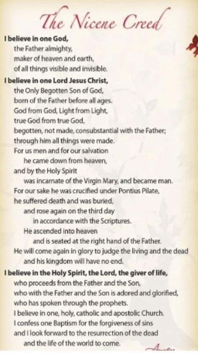 futz80's tweet photo. Nicene Creed https://t.co/jfYhSd4atH