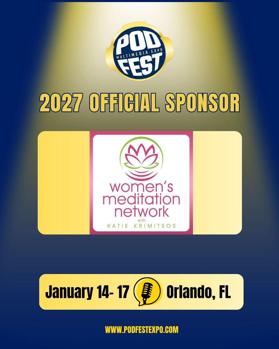 podfestexpo's tweet photo. We’re excited to host @MeditationWomen at Podfest Expo 2027!⁠
⁠
They provide more calm, better sleep, less anxiety, and more happiness at your fingertips with their guided meditations and sounds. All for you. All for free.
⁠
Make sure to connect with Katie and say hi throughout the event!
⁠
#podfestpartners #podcastingevents #podcastevent #podcastingevent #podcasteventsponsors #podcasteventsponsor #podcastevents #eventsponsors #eventpartners