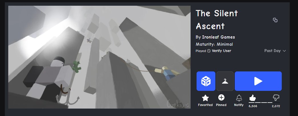 maple_GIF's tweet photo. I just got hacked. And it's scary how professional and deliberate it was.  

My game The Silent Ascent recently hit 1 million visits. And I was approached by a group of developers who had a job offer for me. (Thread) https://t.co/TCLsjgBPSJ