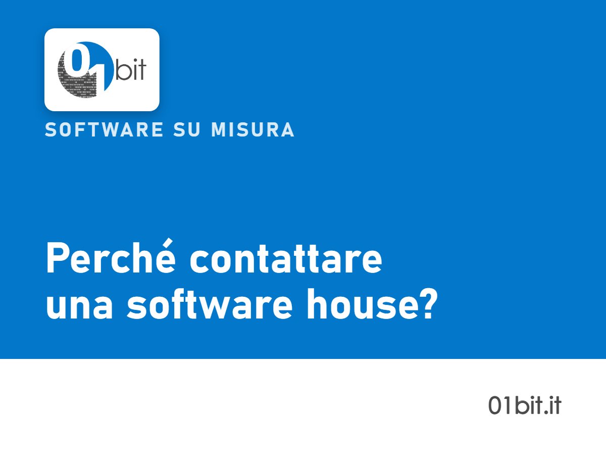 01bit_it's tweet photo. Tre esempi per cui contattare una software house: gestionale con funzioni incomplete, programmi che non condividono dati, operazioni manuali ripetitive https://t.co/NE4lfl5Hfi https://t.co/KF5o13dXiX