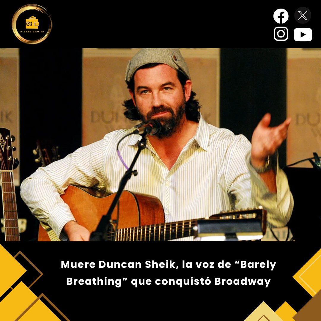 dinerocomsv's tweet photo. #Entretenimiento 🎶🕊️ La música y Broadway despiden a Duncan Sheik, quien falleció a los 56 años. 🌟 Su legado incluye el éxito “Barely Breathing” y la música del reconocido musical Spring Awakening🎭🎤💔
Datos aquí: https://t.co/zrjbDTe5Hh
#DuncanSheik #SpringAwakening #BarelyBreathing #Música #Broadway #Entretenimiento #Farándula #Cultura #Noticias 🎶🎭✨
📝 AR