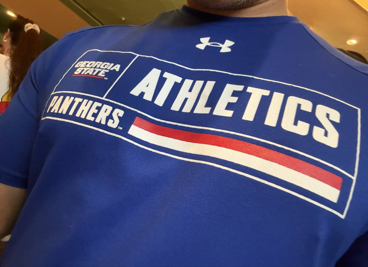 GSU_Man's tweet photo. At Epcot down here in Orlando lettin the world know the Mighty Panthers of G STATE are coming for all the marbles… #AlwaysReppinGSU #LightTheDamnThingBlue #BeatUCF #PantherFamily https://t.co/O6J5ZP7K7P