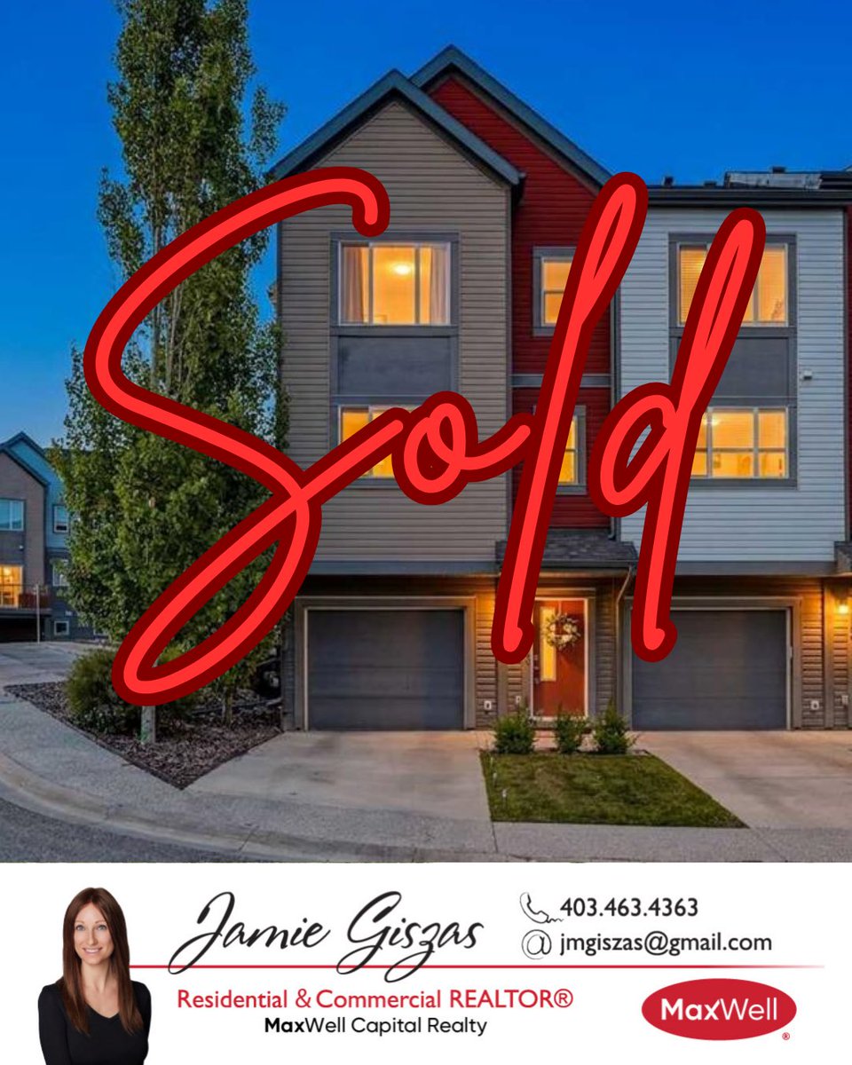 JamieGiszas's tweet photo. SOLD! Happy Possession Day!
Jamie Melissa Giszas
REALTOR®, Residential & Commercial
MaxWell Capital Realty, Calgary AB
Cell: 403-463-4363
Email: jmgiszas@gmail.com
#yyc #calgary #yycre #calgaryre #yycrealestate #calgaryrealestate #calgaryrealtor #yycrealtor #calgaryrealtors https://t.co/pTC3tbitfU