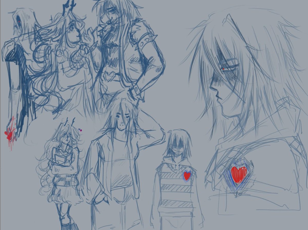 l4dyselene's tweet photo. Doodles 
#deltarune #deltarunefanart #kris #susie #noelle https://t.co/VBBqUeChDM