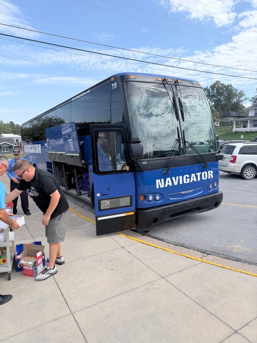 FBLouisville's tweet photo. Packed up for our hunting trip!  Headed to Albion, Nebraska to take on Boone Central!

#GoHunt https://t.co/w8bKHMZAAr