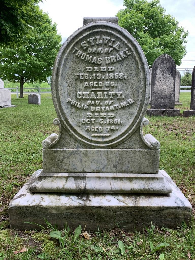 alicents_lawyer's tweet photo. The idea that queer people throughout history never married and never came out is FALSE. Homophobic lie. 

Charity Bryant &amp; Sylvia Drake, out among their peers, lived together for 44 years and worked in town, were buried under a single headstone by their families &amp; neighbors https://t.co/Fq1fe1CM3S