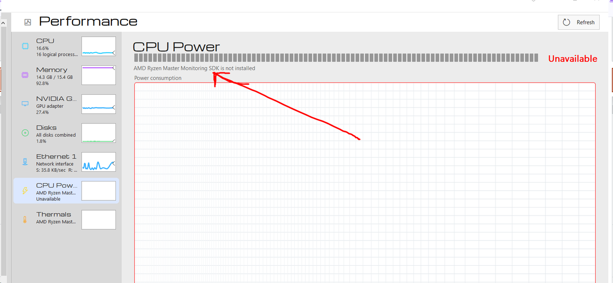sgiuxx2's tweet photo. @davepl1968 we have a problem. I have to install an SDK to monitor my CPU? https://t.co/xA93837RUk