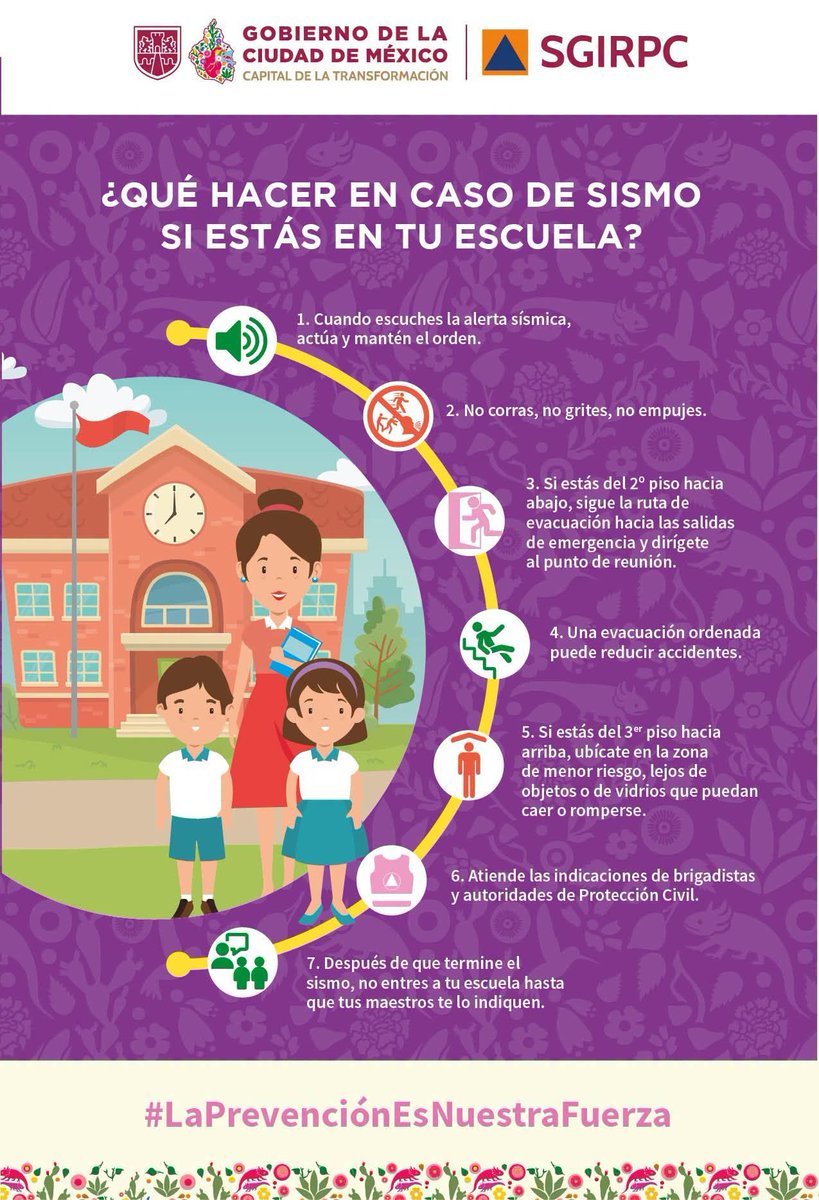 SGIRPC_CDMX's tweet photo. 📢Recuerda que hoy, a las 12:00 horas, se realizará el Segundo Simulacro Nacional 2026. Por lo que se activará la #AlertaSísmica en la Ciudad de México.

¡Participa!

Los #sismos son impredecibles. Por ello, es importante estar preparado y saber que hacer antes, durante y después de un movimiento telúrico. Atiende las siguientes recomendaciones. #TrabajandoJuntos #LaPrevenciónEsNuestraFuerza #SegundoSimulacroNacional2026