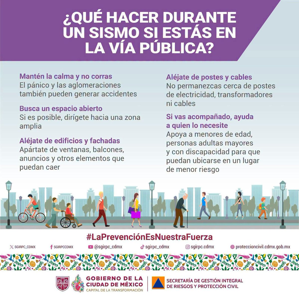 SGIRPC_CDMX's tweet photo. 📢Recuerda que hoy, a las 12:00 horas, se realizará el Segundo Simulacro Nacional 2026. Por lo que se activará la #AlertaSísmica en la Ciudad de México.

¡Participa!

Los #sismos son impredecibles. Por ello, es importante estar preparado y saber que hacer antes, durante y después de un movimiento telúrico. Atiende las siguientes recomendaciones. #TrabajandoJuntos #LaPrevenciónEsNuestraFuerza #SegundoSimulacroNacional2026