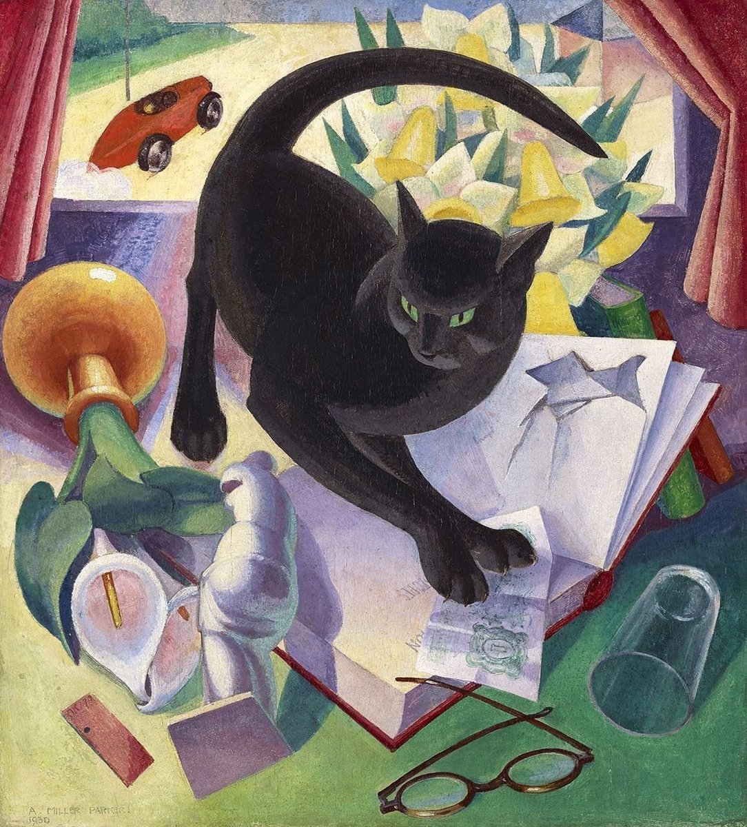 marysia_cc's tweet photo. "The Uncivilised Cat", 1930, by Agnes Miller Parker. https://t.co/Pcwfx4zes3