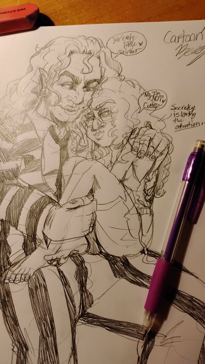 MystiqueMacabre's tweet photo. Me with my ghost demon man 😭🪲🪦🦇
// #cartoonbeetlejuice #art #yumeshipping #sizedifference #selfshippingcommunity https://t.co/yUOvnfkwMp
