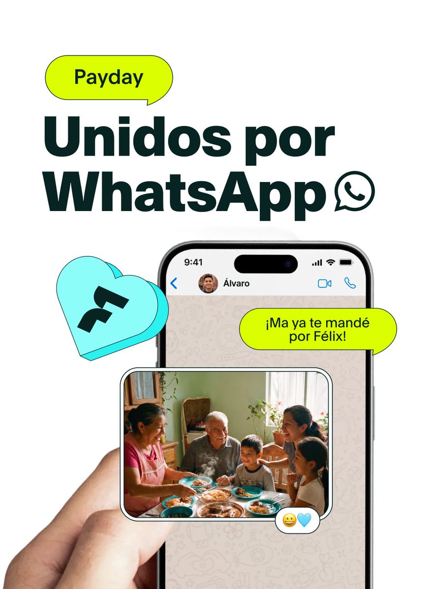 Felixpago's tweet photo. Cada hora de trabajo tiene un propósito: ellos. 🩵 

Este payday, que se sientan parte de tu esfuerzo, comparte lo que trabajaste enviando a casa con Félix, en minutos y sin complicaciones.

🎁 ¿Aún no has enviado con nosotros? Empieza tu envío en https://t.co/G9IU0WZxYa. Link en bio.