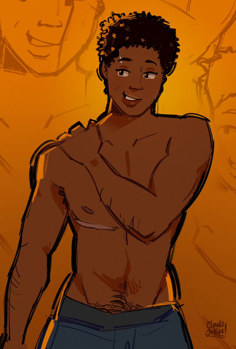 cloudsjackets's tweet photo. drew a sexy transmasc butch purely out of spite bc of the recent TERF takeover #butch #ahhyoumad #transphobescantbebutch #suckmybutchcock https://t.co/i21rE6awSs