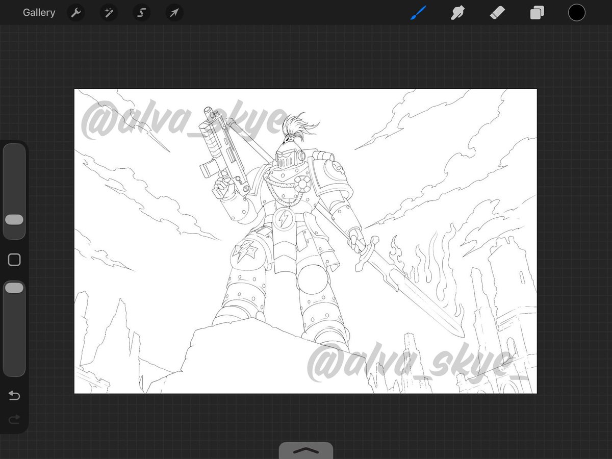 Alva_Skye_'s tweet photo. Forged for battle, standing against the storm. ⚔️🔥
When legends rise, even the darkness takes a step back.

#DigitalArt #ConceptArt #FantasyArt #CharacterArt #WarriorArt #GameArt  #FantasyWarrior  #Illustration
#artshare #artsmoots #artsbyalva https://t.co/MsrbiEuTtV