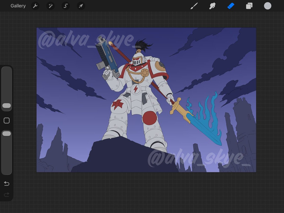 Alva_Skye_'s tweet photo. Forged for battle, standing against the storm. ⚔️🔥
When legends rise, even the darkness takes a step back.

#DigitalArt #ConceptArt #FantasyArt #CharacterArt #WarriorArt #GameArt  #FantasyWarrior  #Illustration
#artshare #artsmoots #artsbyalva https://t.co/MsrbiEuTtV