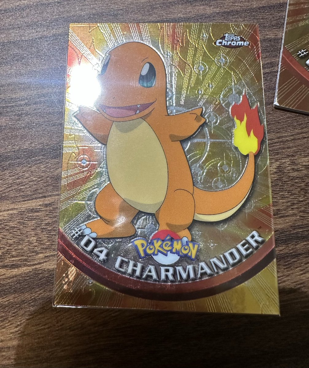 ThisIsDougP's tweet photo. Childhood stack of 2000 Topps Chrome Pokémon cards I’ve had sitting protected for decades. Pikachu, Charmander, Raichu + a bunch more.

Pokémon collectors - anything here worth grading? Charmander looks especially clean. Also curious what you’d value the lot at 👀 #PokemonTCG https://t.co/I3EhsN7FNk