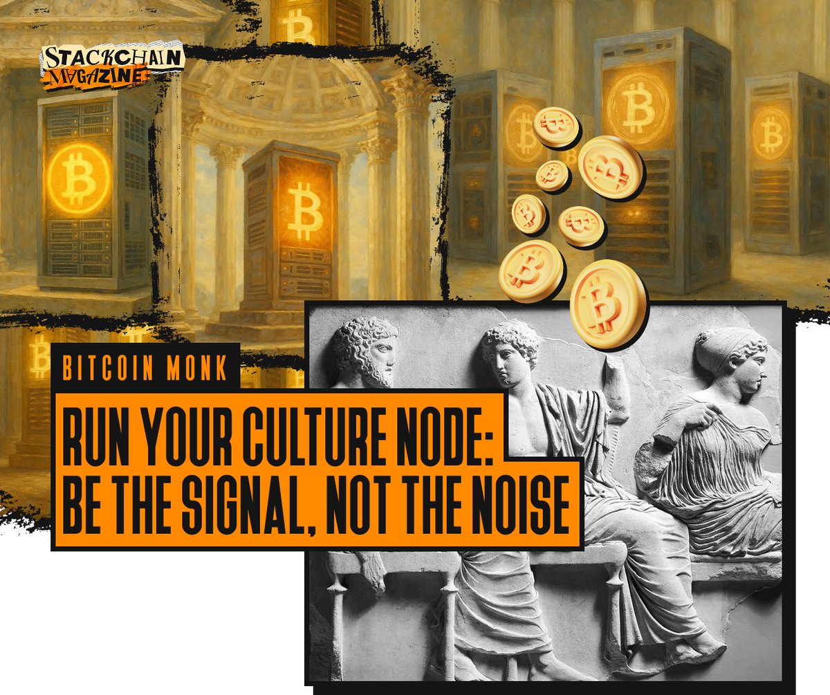 Stackchainmag's tweet photo. From the seventh issue IPO7 to our website ,
the signal is clear👀

Run Your Culture Node: Be the Signal, Not the Noise
by @BitcoinMonk21 

#memes
#stackchainmagazine
#stackchain
#bitcoinart
Link below 👇 https://t.co/JM4DYsI37K