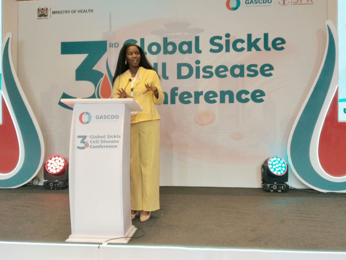 MUTUSICKLECELL's tweet photo. At the 3rd Global Sickle Cell Disease Conference, our Director, ACIBO FIONA MARY, highlighted an often overlooked reality: care does end at  the hospital.
She focused on the , social and financial support needed , living with sickle cell requires care beyond the hospital walls. https://t.co/z27TJ0wX4A