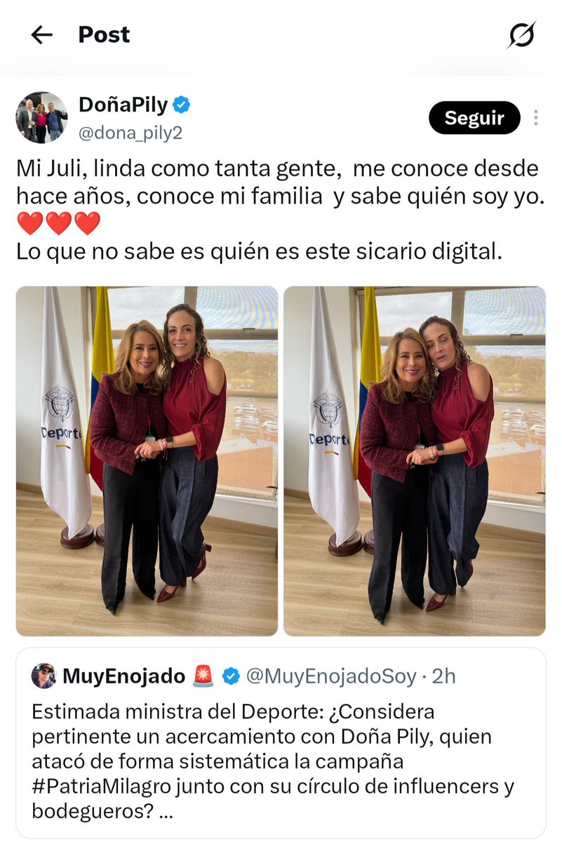 AnaEli7020's tweet photo. @AdrianaVeterin @Zuyi24079 .Señora ministra, los Abelardistas que luchamos desde el día uno no merecemos que premie a quien atacó al presidente y a su familia con sus bodegueros. ¡Lamentable! ¿A quién le es fiel usted? @ABDELAESPRIELLA https://t.co/jwGkfiHEE8