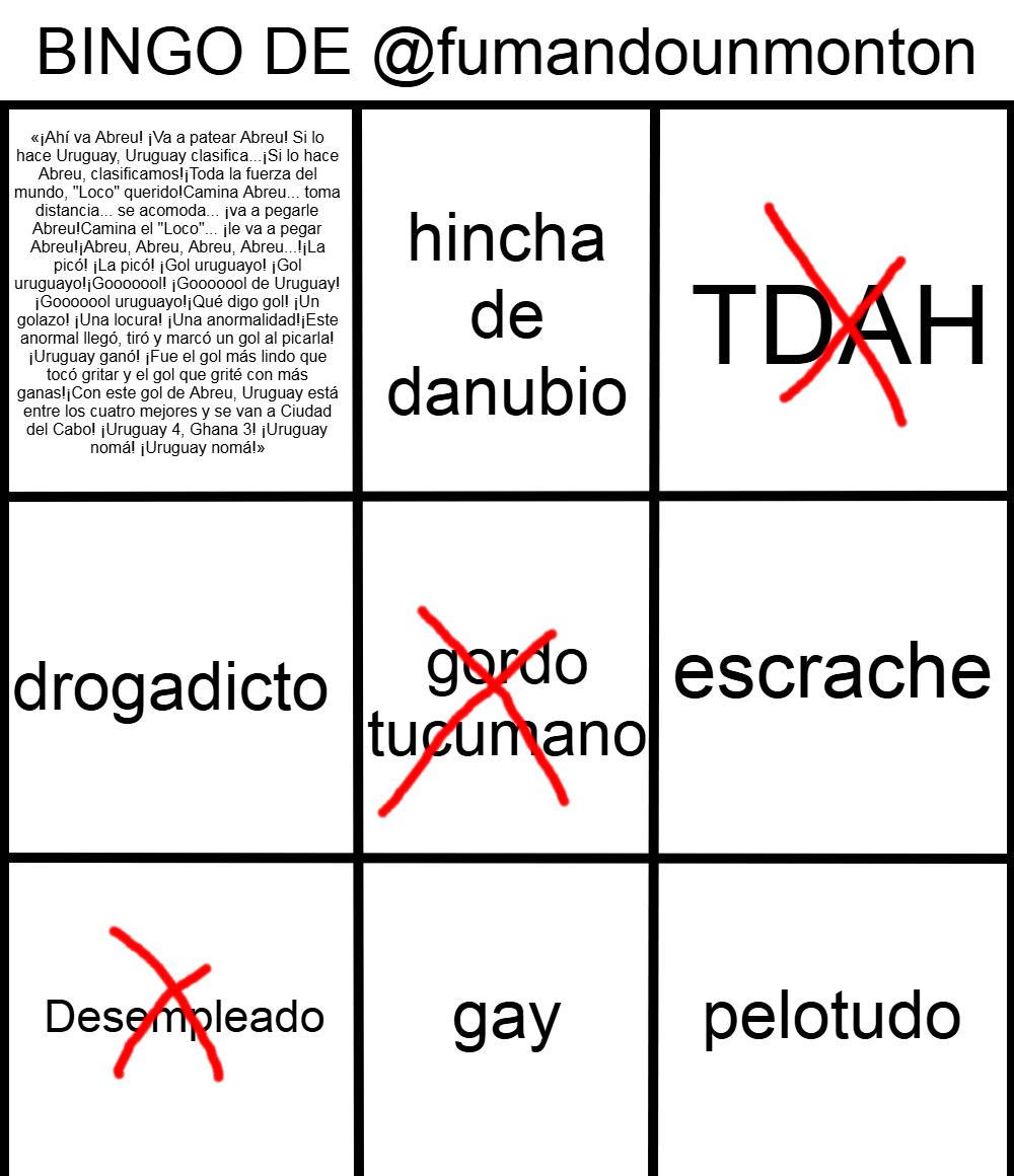 FrasesDePinola's tweet photo. @fumandounmonton BINGO! https://t.co/nQHL1sIpU7