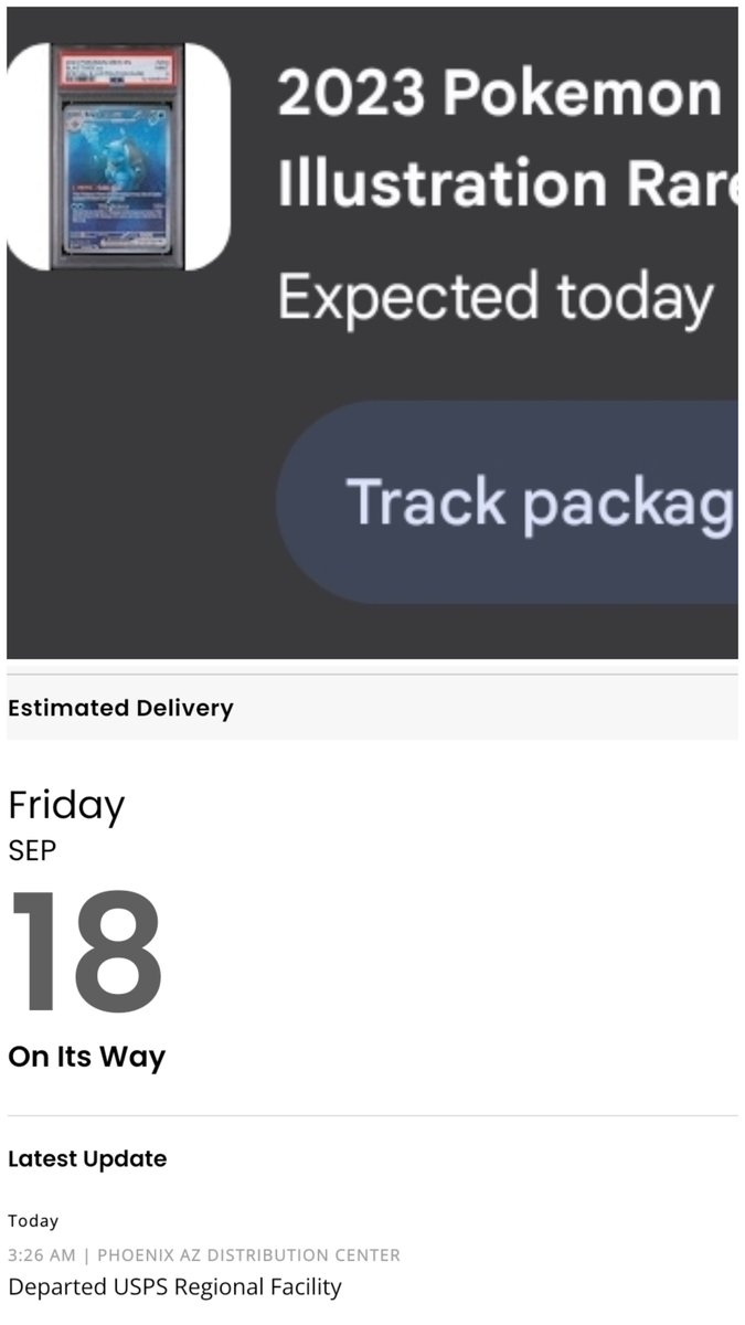 CardsLimited's tweet photo. 📦 Nothing beats the excitement of checking tracking on delivery day 📫 only to find out your package went from Tennessee to Pennsylvania 🚚by taking a scenic detour through ARIZONA 🏜
​USPS logistics built different 💀 https://t.co/XfoTRhQJ3R