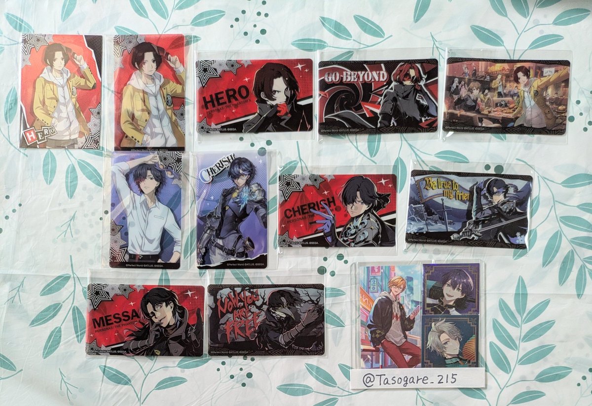 Kurogi_Ring's tweet photo. 【 譲渡 買取 】
ペルソナ5 The Phantom X P5X メモリアルクリアカードコレクション イラストカード クリカ イラカ アニメイトフェア

譲→主人公、芦谷真咲、北里基良

求→全て纏めて2500円＋送料

→ https://t.co/IghuhFd1Se