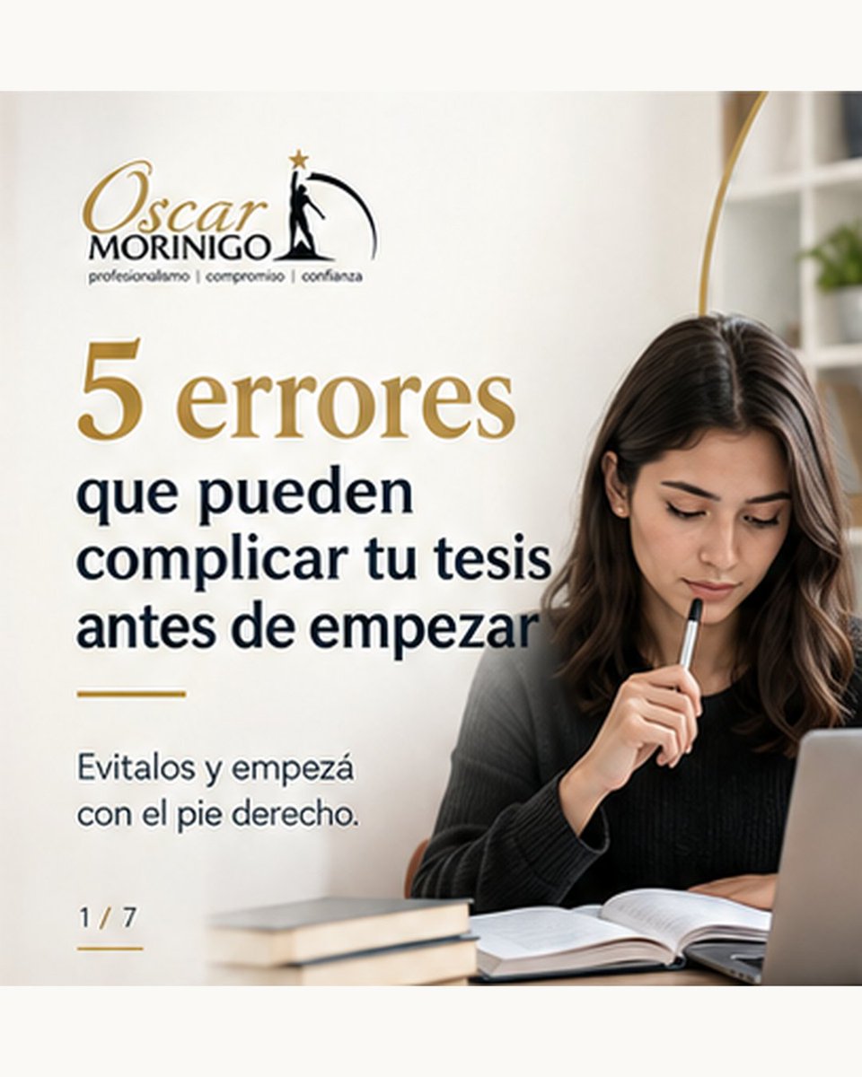 ConsultorOM's tweet photo. 🎓 ¿Estás por comenzar tu tesis? Evitá estos 5 errores antes de dar el primer paso.

📚 Una buena planificación es clave para avanzar con claridad.

Magíster Oscar Morinigo | Asesoría y acompañamiento.
#Tesis #Investigación #Metodología #AsesoríaAcadémica https://t.co/w87pOy23Zh