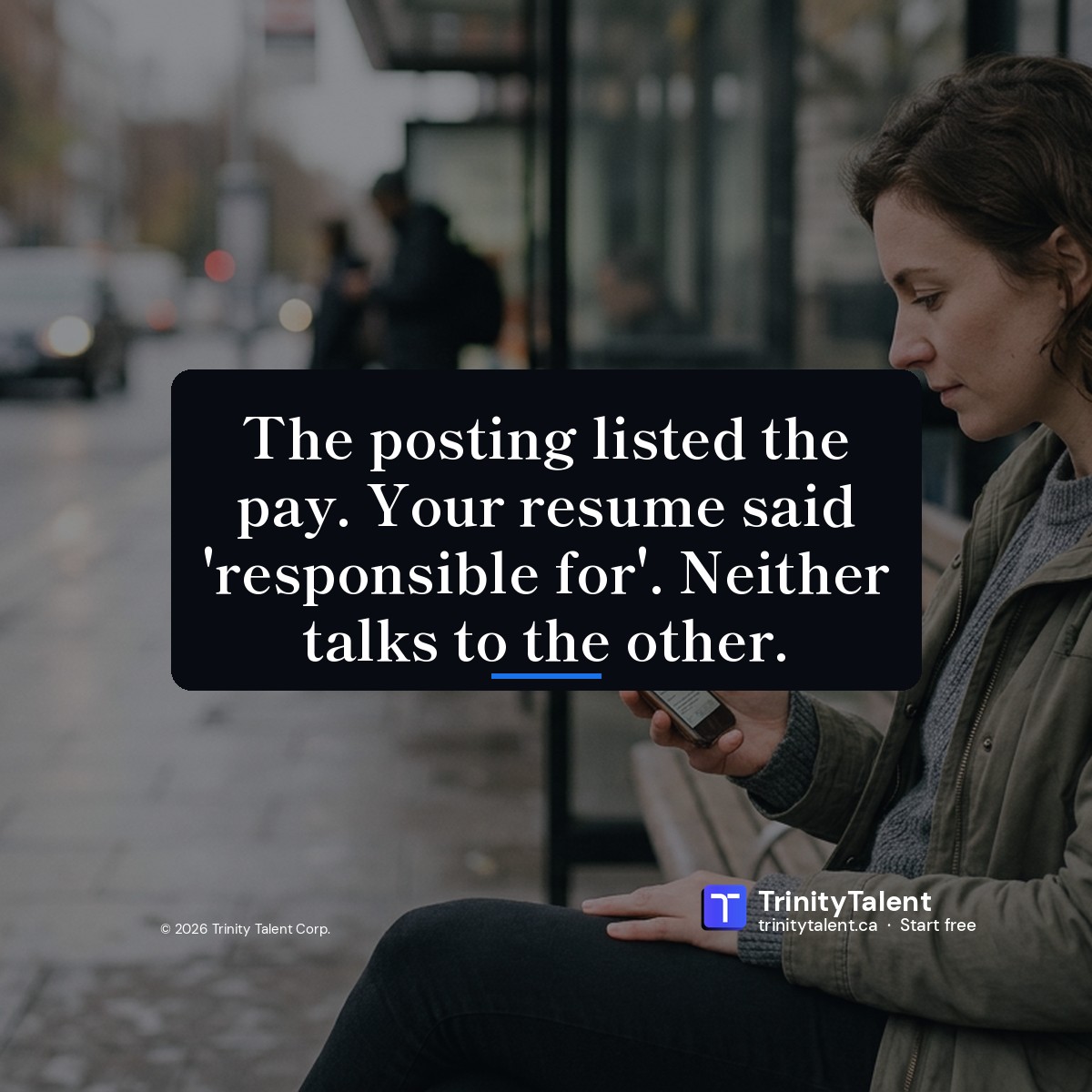Trinitytalentca's tweet photo. The posting listed the pay. Your resume said 'responsible for'. Neither talks to the other. Many postings hide the pay, and a resume built on duties shows no result. In Jobs, tick 'shows the pay' to see only postings that state it. Do you apply where pay is hidden? #JobSearch https://t.co/aKR1X84C1Q