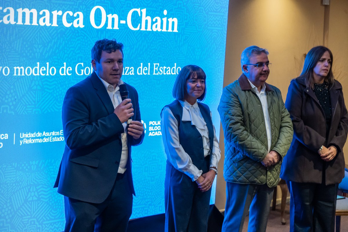 AcademyPolkadot's tweet photo. We're closing the week at Catamarca On-Chain, and a few moments from these five days deserve to be told. 
The week opened with institutional remarks from Governor @RaulJalil_ok, Juan Pablo Dusso (Coordinator, Unit for Strategic Affairs and State Reform) and @marinamarchesot, our Chief Business Officer, followed by a Declaration of Parliamentary Interest from Catamarca's City Council, Chamber of Deputies and Chamber of Senators, recognizing what this collaboration represents for the province. 
#CatamarcaOnChain