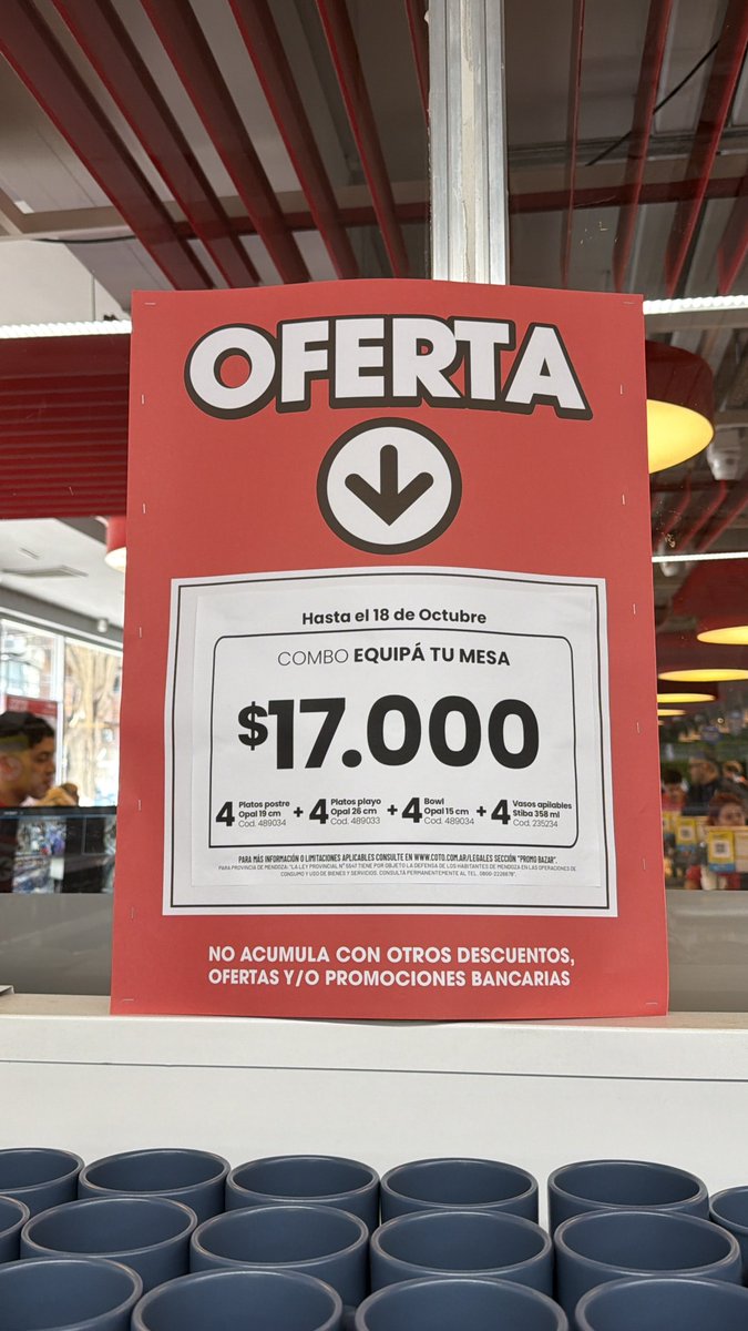 ahorraconana's tweet photo. En Coto, hay una promo que por $17.000 te llevas 4 platos de postre, 4 playos, 4 bowls y 4 vasos (seleccionados) 
Pasé por sucursal Maure al 1700 en Palermo https://t.co/Ag8Vdq8PT1