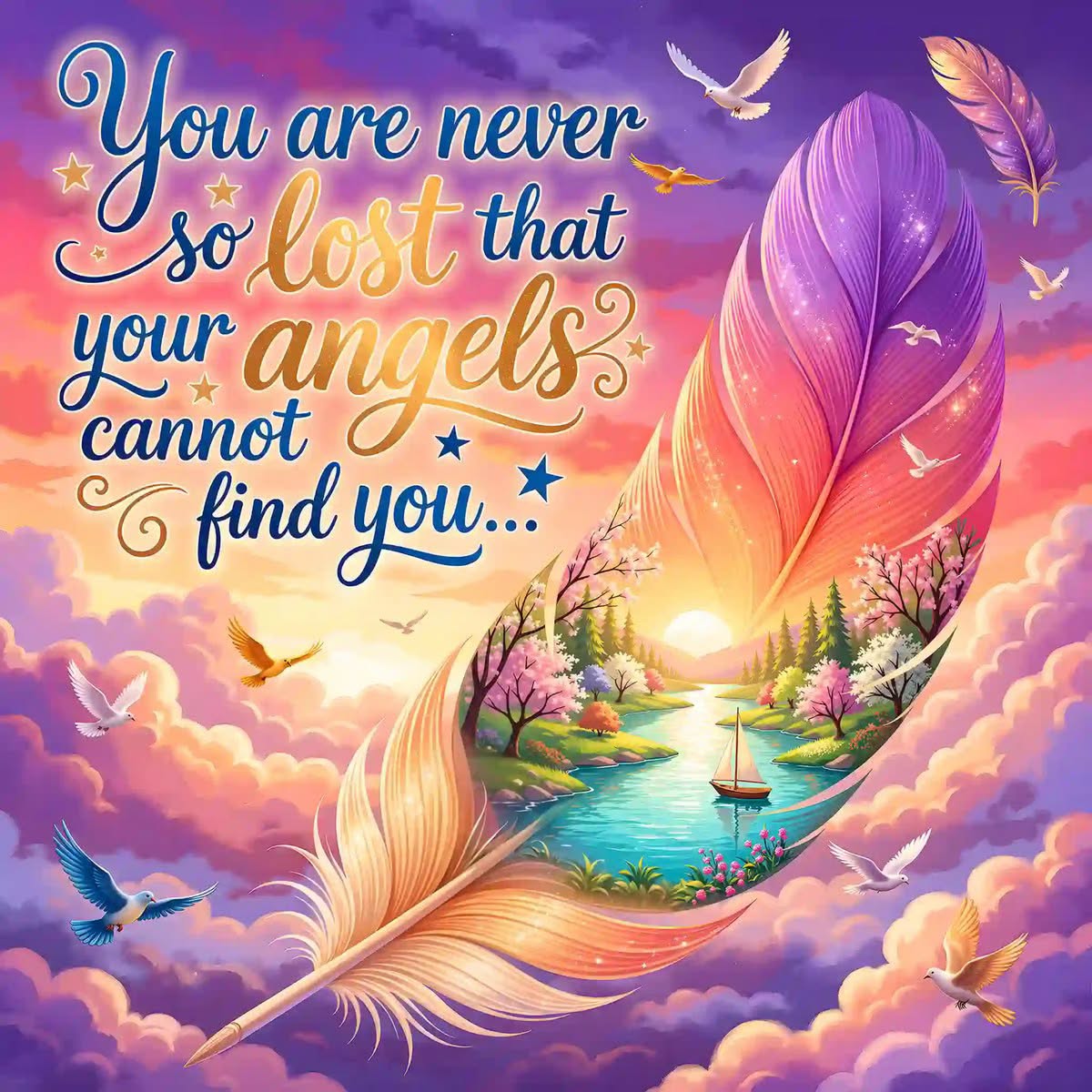 LifeWithJohn's tweet photo. You are never so lost that your angels 
cannot find you. 🪽 https://t.co/q06IPAGhnU