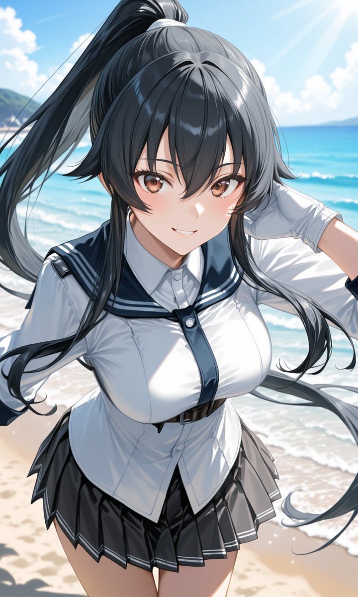 DE_232sendai's tweet photo. 2度目のおはよう(*^o^*)
 #艦これイラスト
 #川内三姉妹と矢矧
 #AIイラスト             #PixAI https://t.co/mA73ckkFuc