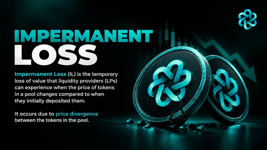 Forte_Fi's tweet photo. Impermanent loss happens when the value of assets in a liquidity pool changes compared to simply holding them.

Providing liquidity can earn fees, but price changes can affect the value of your position.

Understand the risk before you provide liquidity. https://t.co/C6EG1vciT0
