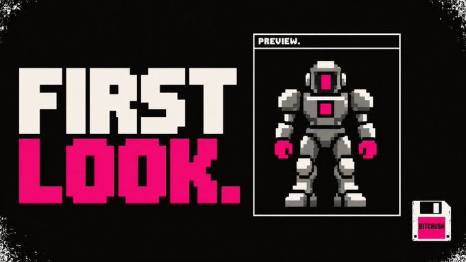 BitCrush_App's tweet photo. A small character with a lot of attitude. 
Exploring the game asset side of BITCRUSH. https://t.co/evKKIicXlP